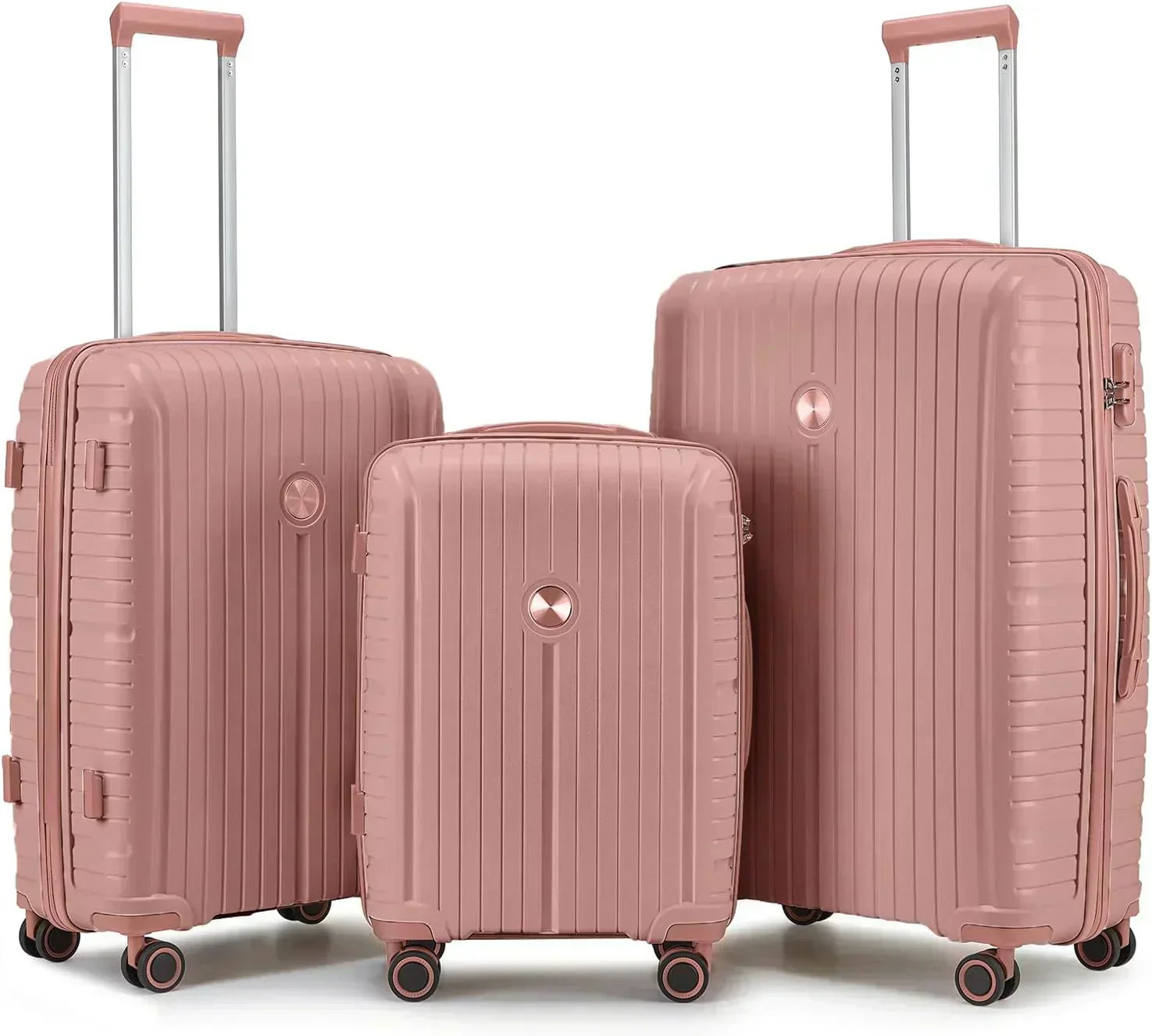 5-piece PP hardshell lightweight travel carry-on luggage set with dual spinner wheels wourant
