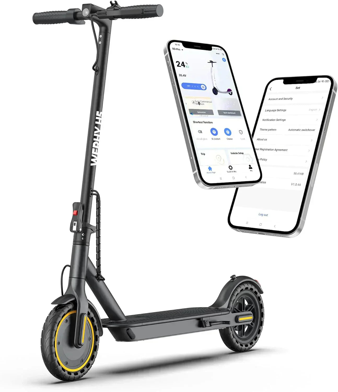 Electric Scooter 350W/500W Motor Top Speed 19/22 mph Max 16/23/28Miles Ranges Foldable E Scooter wourant