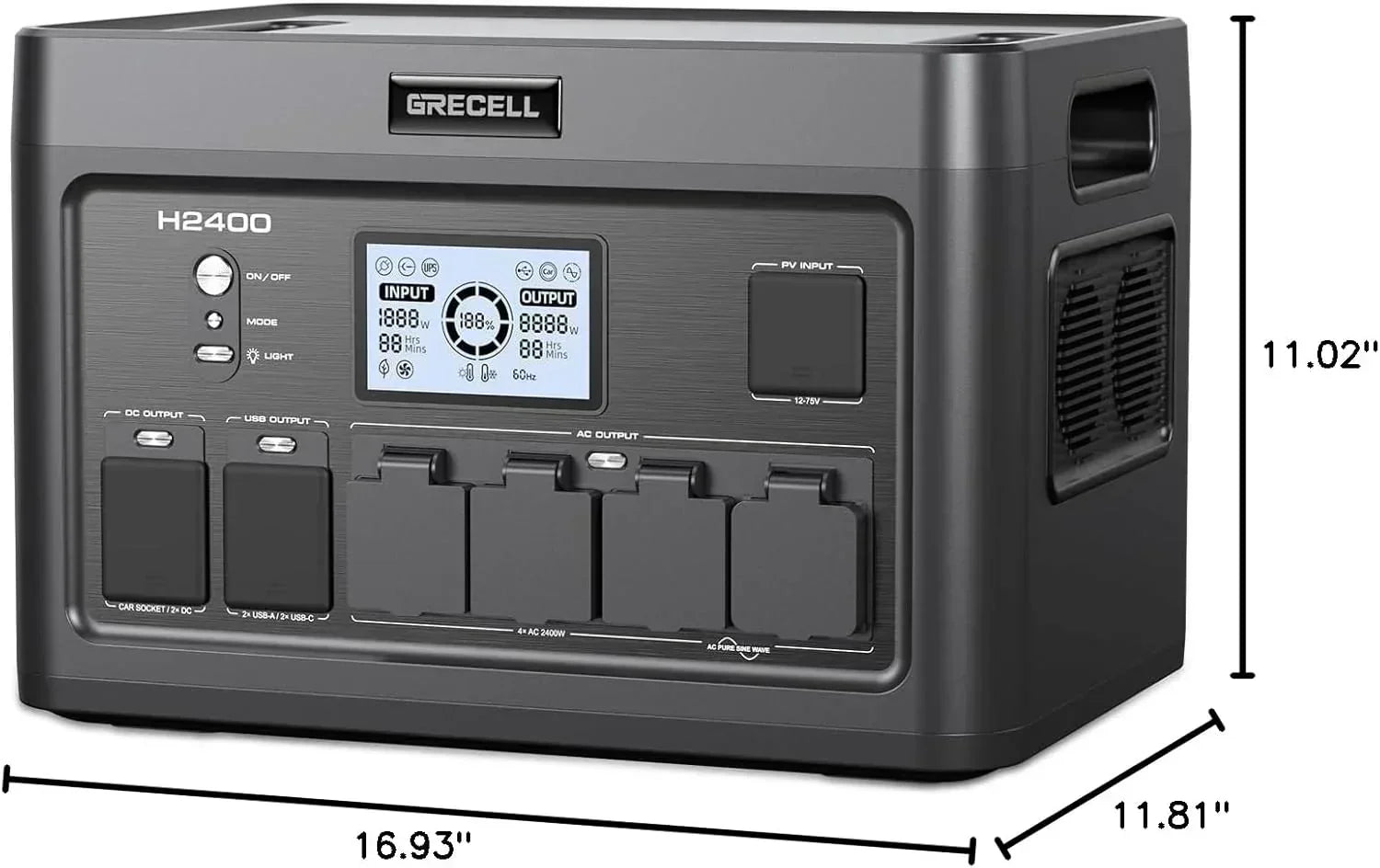 Portable Power Station 300W (Peak 600W) 230.88Wh Solar Generator 60W USB-C PD Output wourant