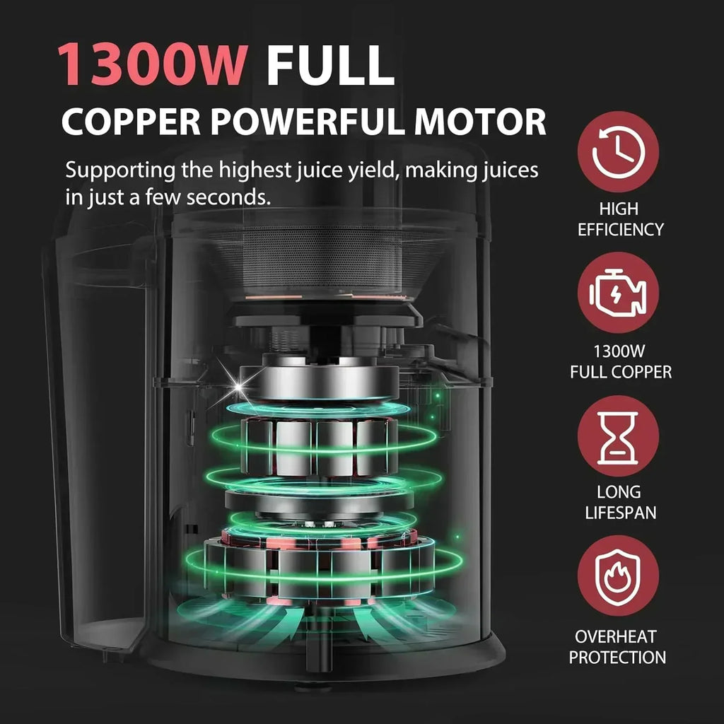 1300W KOIOS Centrifugal Juicer with Extra Large 3" Feed Chute and Titanium Filter wourant