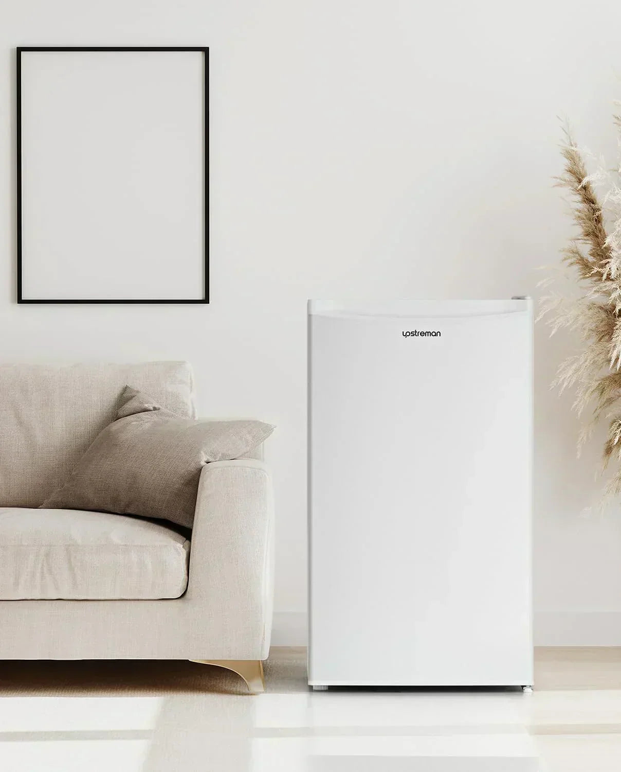 Upstreman 3.2 Cu.Ft Mini Fridge Freezer Single Door Fridge Dorm Fridge Adjustable Thermostat wourant