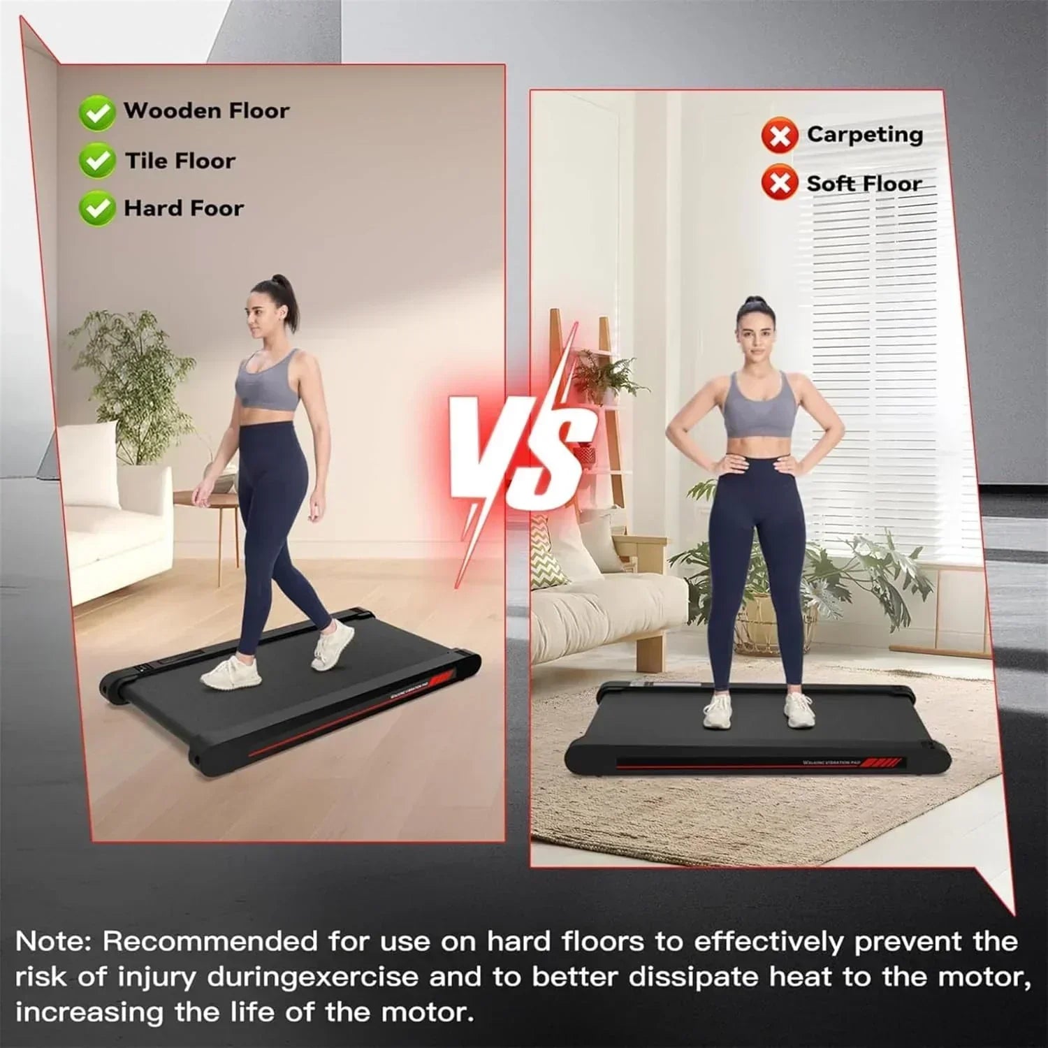 Sperax Walking Vibration Pad with APP 3 in 1 Under Desk Treadmill Walking Treadmill Pad wourant