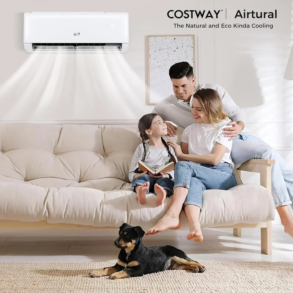 COSTWAY 12000BTU Mini Split Air Conditioner Heater 20 SEER2 115V Wall-Mounted Ductless wourant
