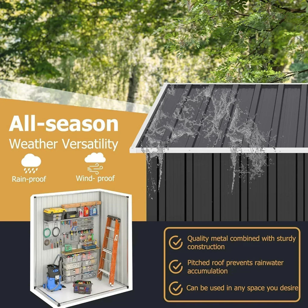 Polar Aurora 8 x 12 FT Outdoor Storage Shed Metal Garden Shed with Updated Frame Structure wourant