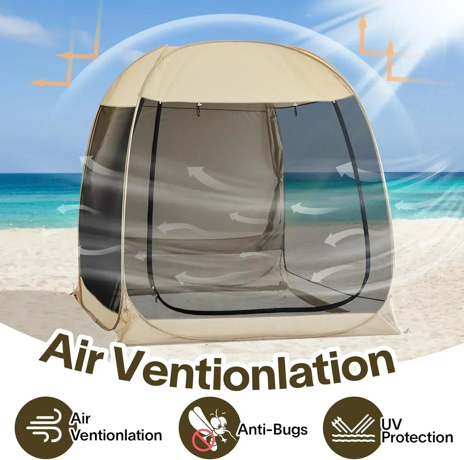 Alvantor Screen House Gazebo Pop Up Igloo Screened Canopy Tent with Mosquito Netting Sides wourant