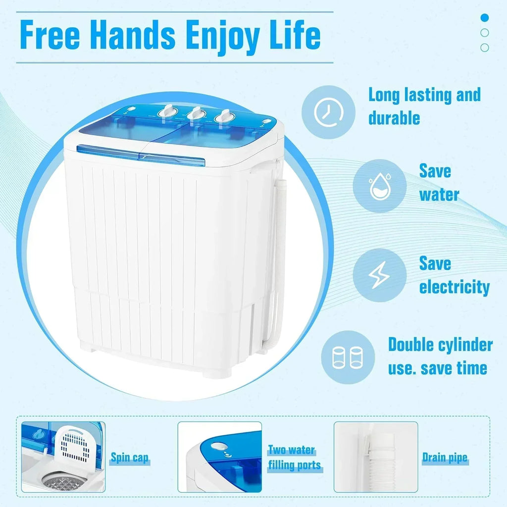 INTERGREAT Portable Washing Machine 16 lb Twin Tub Washing Machine wourant