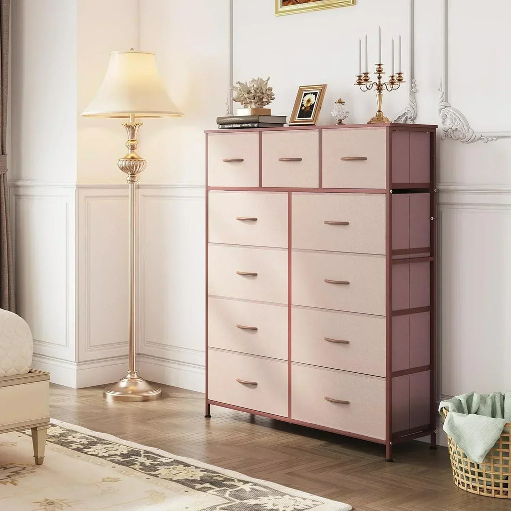Storage Organizer Unit 11 Fabric Bins Storage Drawers Organizer Steel Frame Tall Storage Tower wourant
