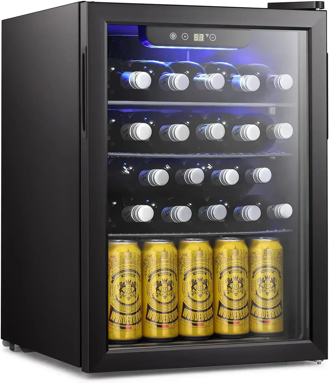 Antarctic Star 26 Bottle 130 Can Wine Cooler/Cabinet Beverage Refrigerator Cellar Beer Clear Glass wourant
