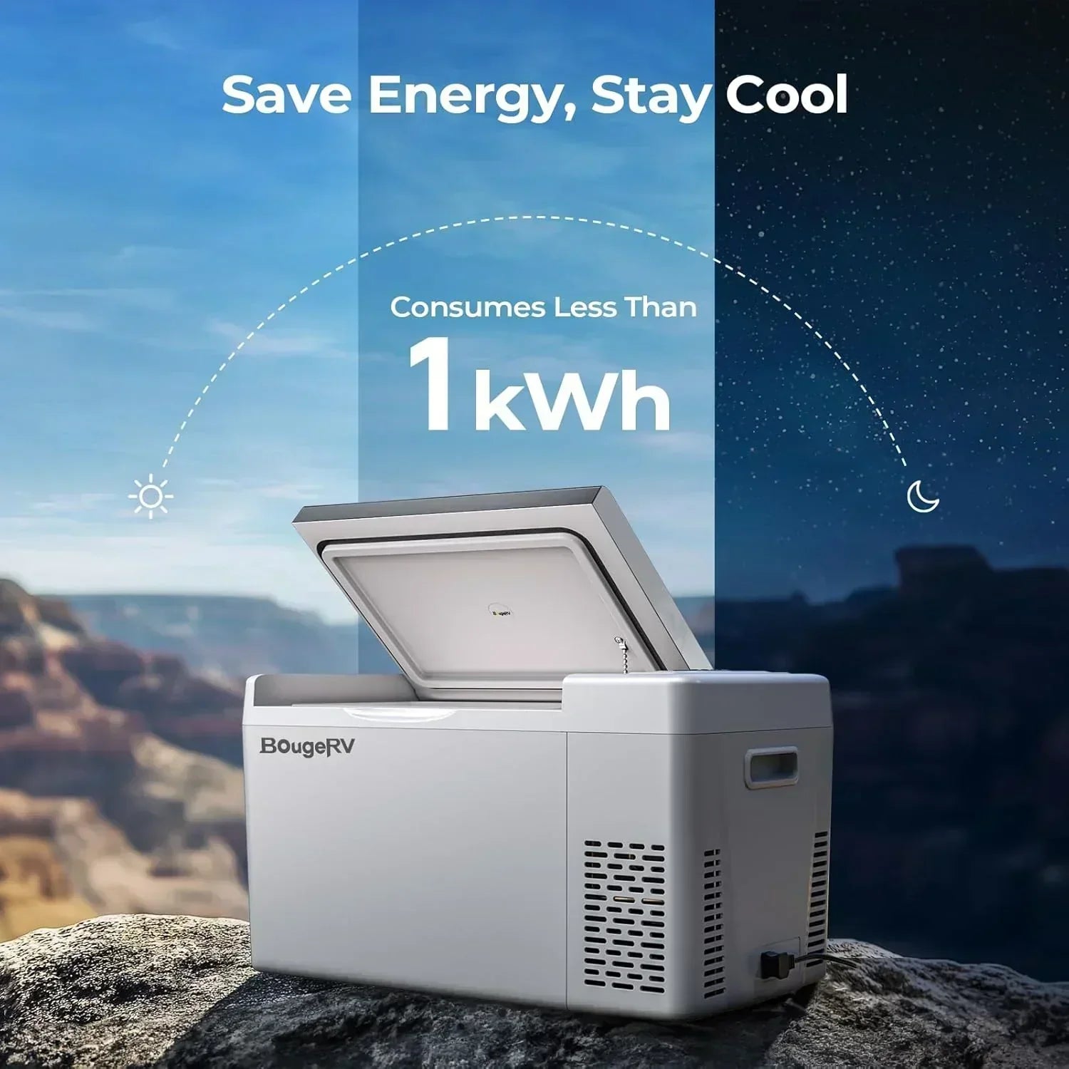 BougeRV 12 Volt Refrigerator 12V Car Fridge 23 Quart Portable Freezer Compressor Cooler wourant