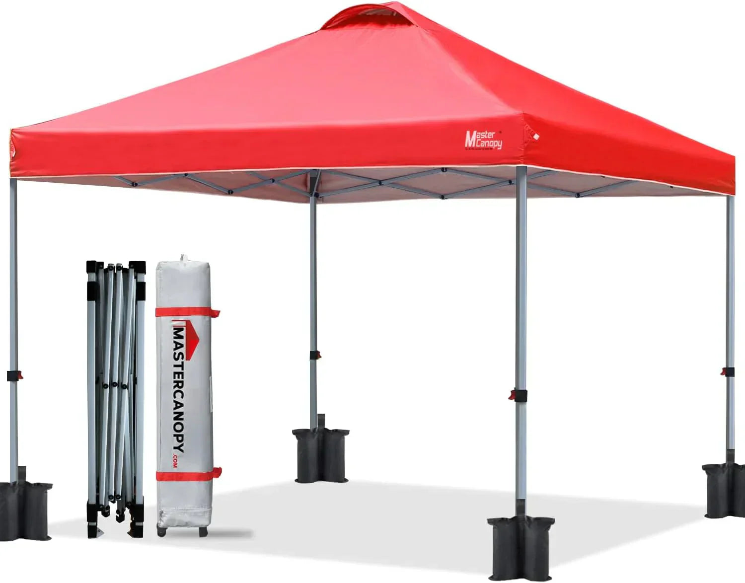 Durable Pop-up Canopy Tent with Roller Bag (10x10 Black) wourant