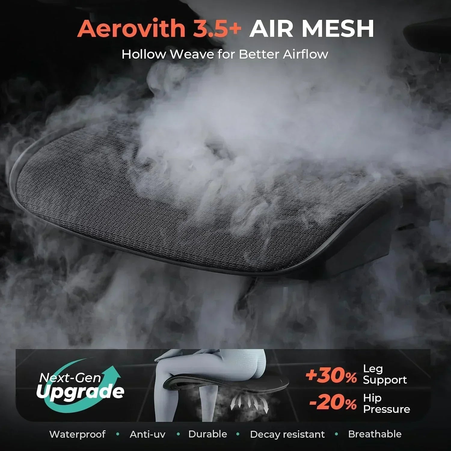 Ergonomic Mesh Office Chair with Adjustable Lumbar High Back Desk Chair 400 lbs wourant