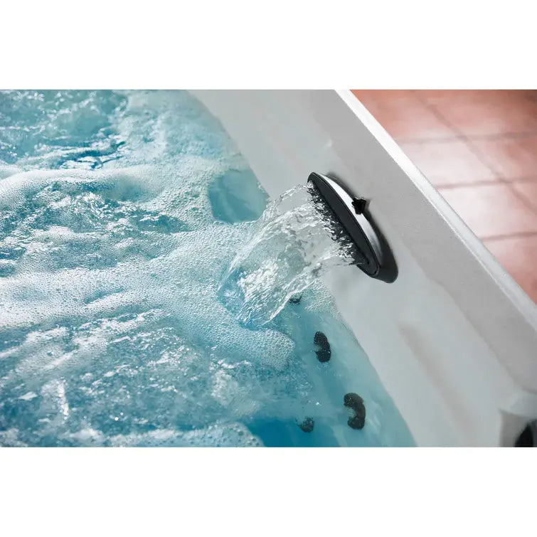 Lifesmart Spas LS700DX 230 Volt 7-Person 90-Jet Square Hot Tub with Ozonato wourant