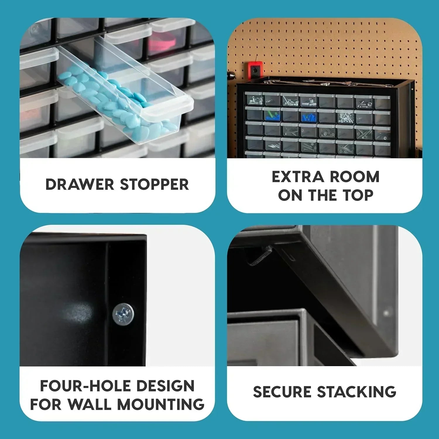 IRIS USA Screw Tool Organizer Small Parts Cabinet Chest Storage Drawers Organization Toolbox wourant