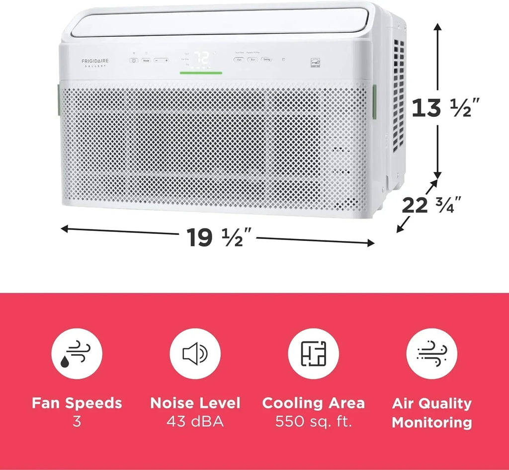 Frigidaire GHWQ103WC1 Inverter Quiet Temp Room Air Conditioner 10,000 BTU with Wi-Fi Connected wourant