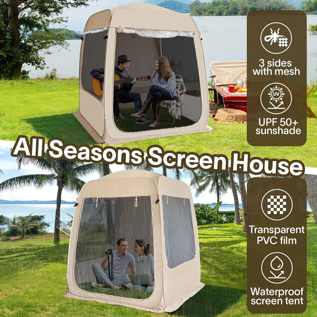 Alvantor Screen House Gazebo Pop Up Igloo Screened Canopy Tent with Mosquito Netting Sides wourant