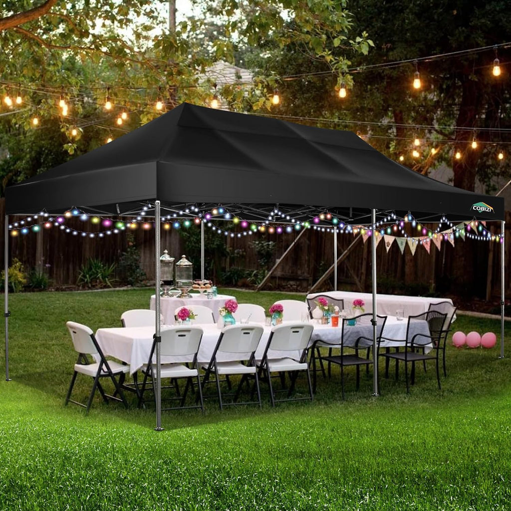COBIZI 10x20 Heavy Duty Pop up Canopy Tent 6 sidewalls Commercial Canopy Wedding Party Tents wourant