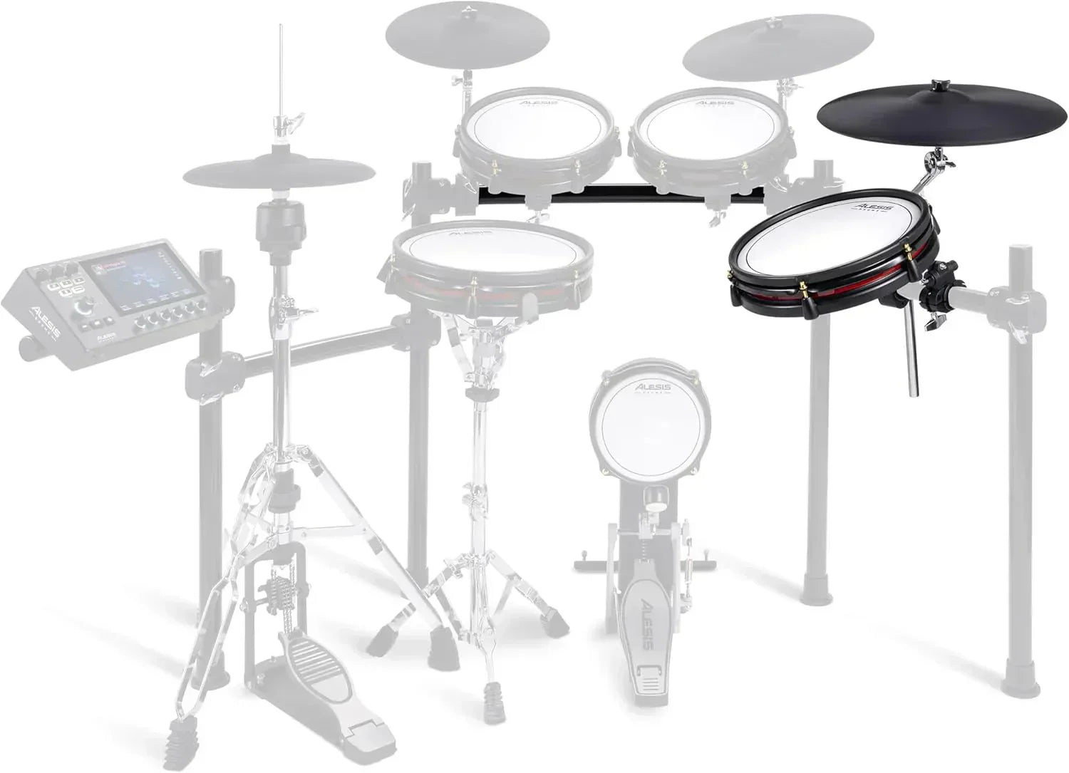 Alison Strata Prime Electronic Drum Set with Touch Screen Dual Area Grid Head wourant
