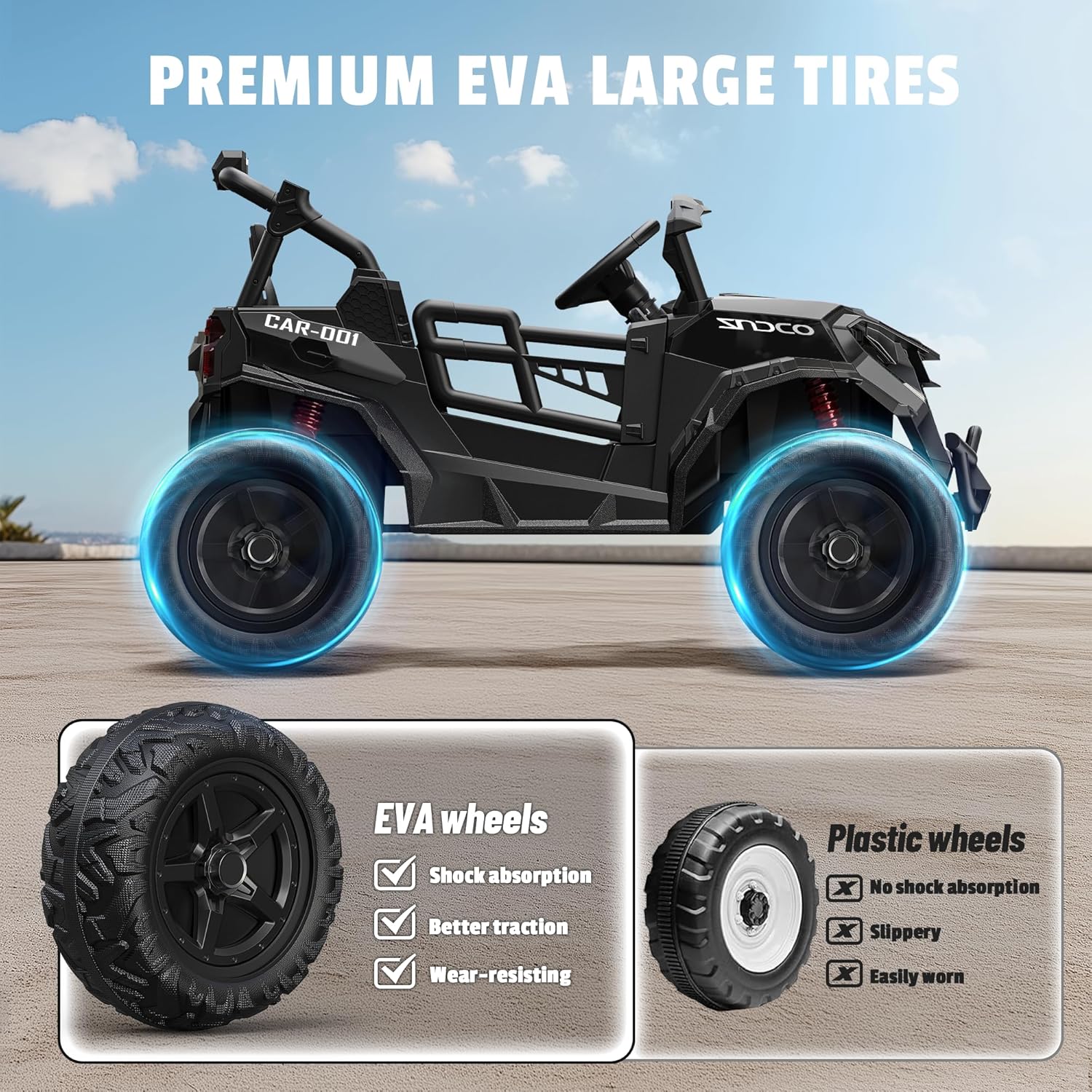 Pink all-terrain car travel electric toy truck wourant