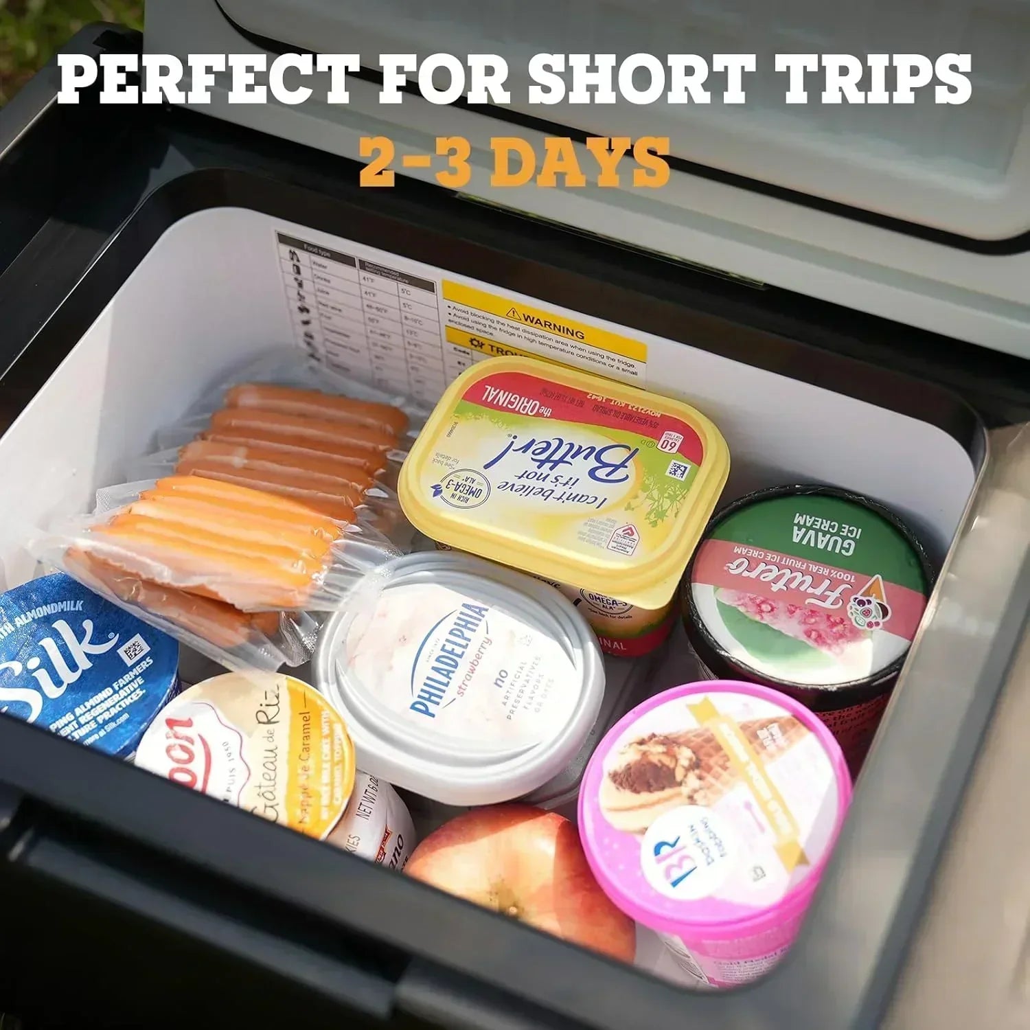 12V Refrigerator 21 Quart Portable Freezer 50 Hours Keep Cool Electric Cooler Car Refrigerator wourant