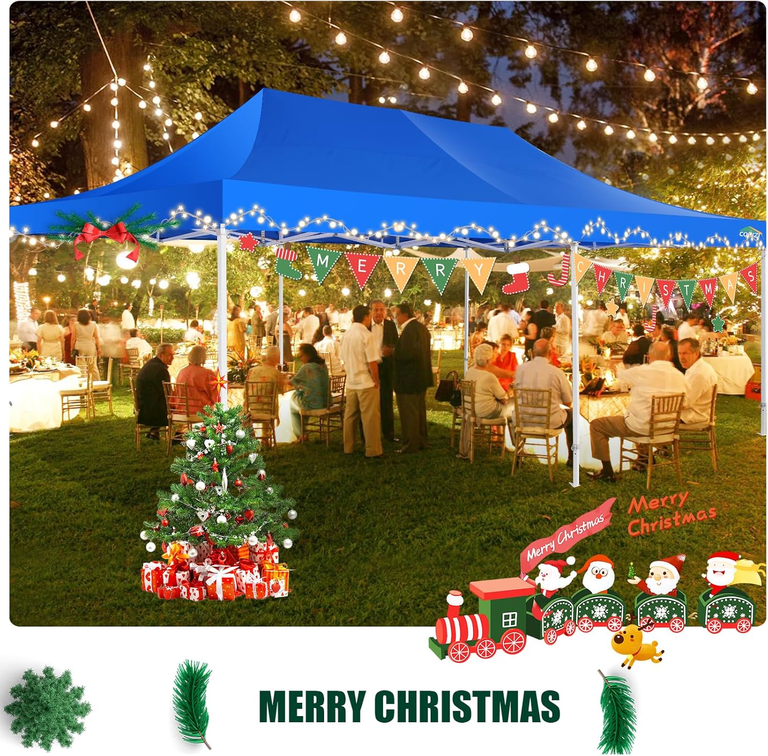 COBIZI 10x20 Heavy Duty Pop up Canopy Tent 6 sidewalls Commercial Canopy Wedding Party Tents wourant