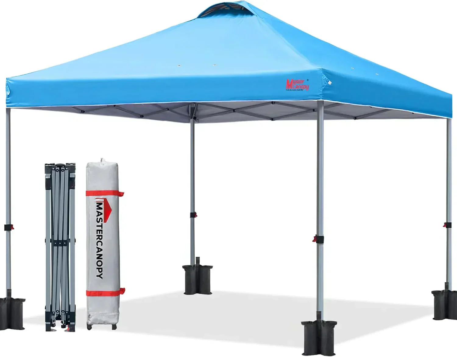 Durable Pop-up Canopy Tent with Roller Bag (10x10 Black) wourant