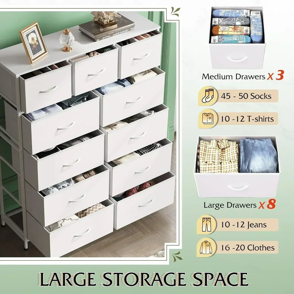 Storage Organizer Unit 11 Fabric Bins Storage Drawers Organizer Steel Frame Tall Storage Tower wourant