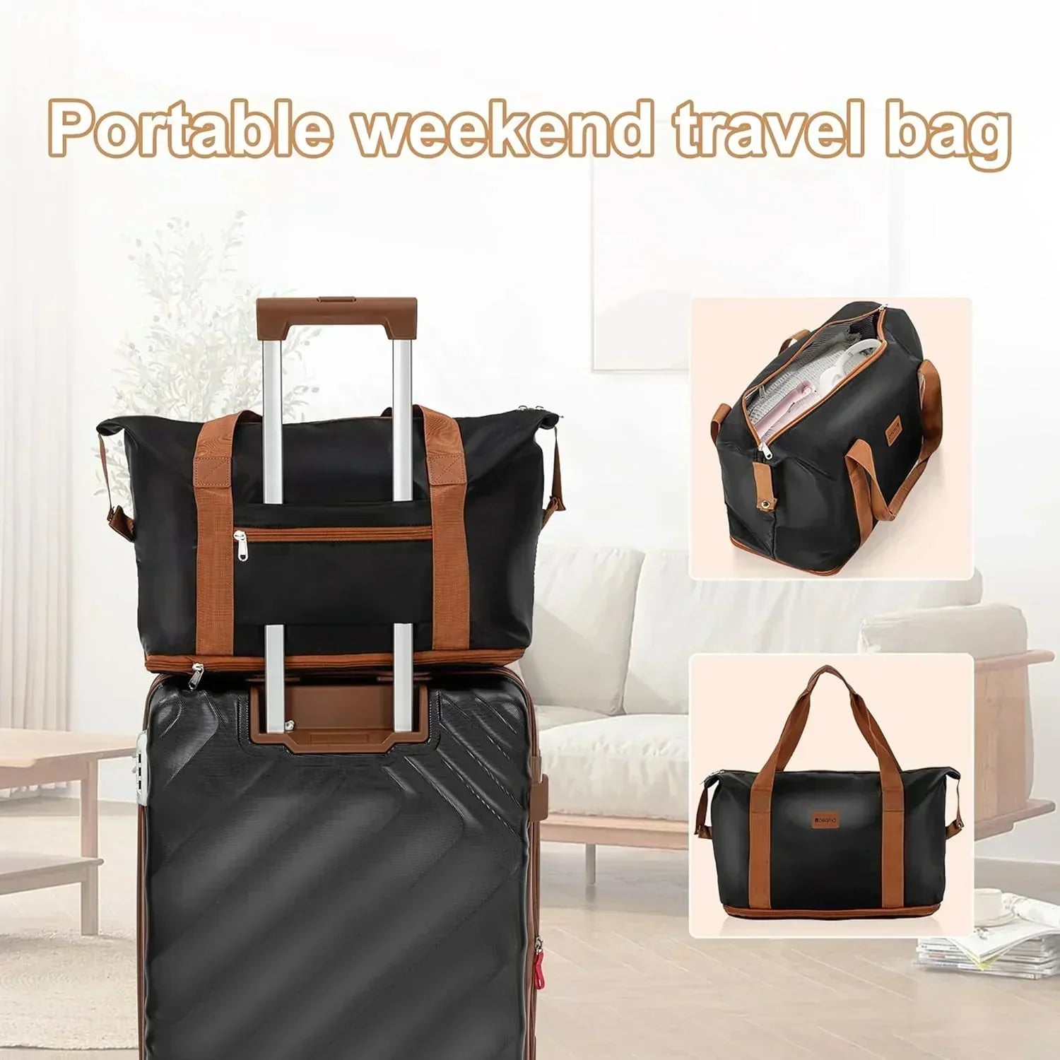 5 piece luggage set expandable suitcase 22x14x9 aviation certified durable waterproof travel set wourant