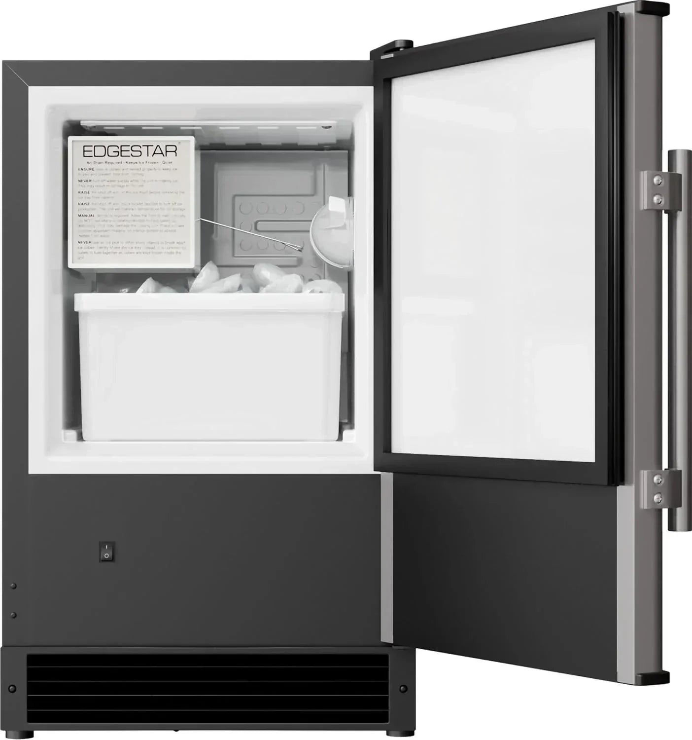 EdgeStar IB121 15 Inch Wide 12 Lbs Capacity Built-In Ice Maker with 15 Lbs Daily Ice Production wourant