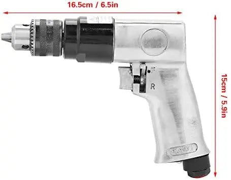High Speed Pneumatic Air Drill Reversible 3 8 Inch 1700 RPM zrendora