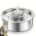 Automatic Pet Water Fountain 2L Stainless Steel Bowl with Filter and Quiet Pump for Cats and Dogs wourant